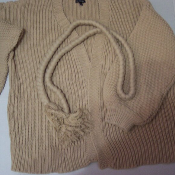 WHO WHAT WEAR OPEN CARDIGAN BEIGE - Picture 5 of 10